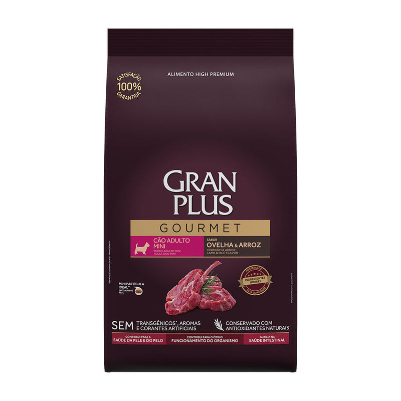 Ração Granplus Gourmet Cães Adultos Mini Sabor Ovelha E Arroz - 3 Kg