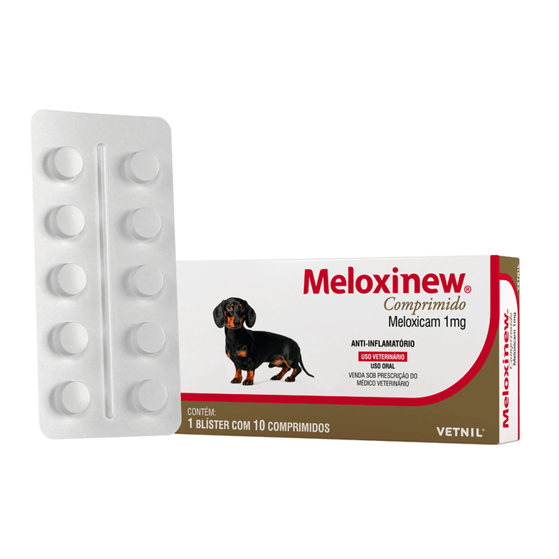 Meloxinew 1mg Vetnil com 10 Comprimidos
