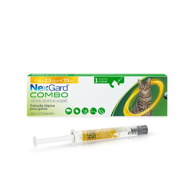 Nexgard Combo Gato 2,5 A 7,5 Kg 3 Tubos