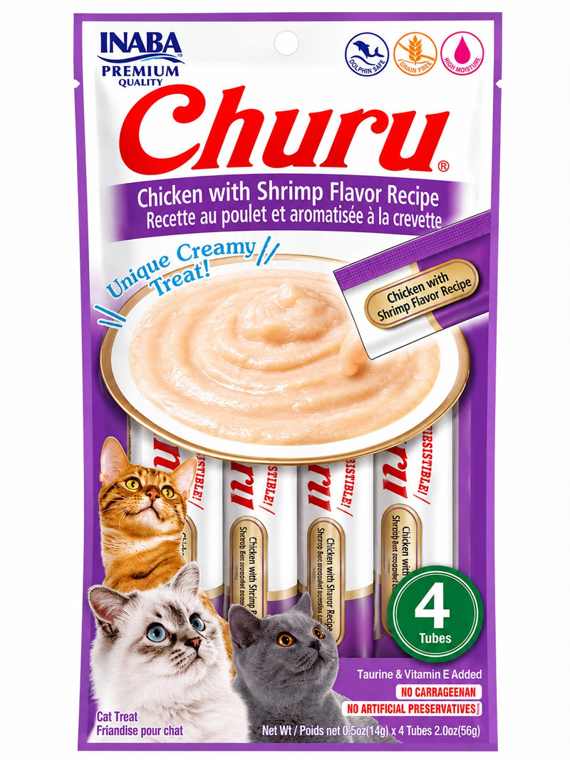 Churu Cat Frango C/ Camarão 14g Unidade Gatos