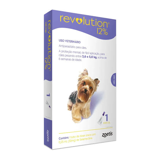 Revolution 12% P/Cães de 2,5 a 5 Kg (01 Pipeta Avulsa)