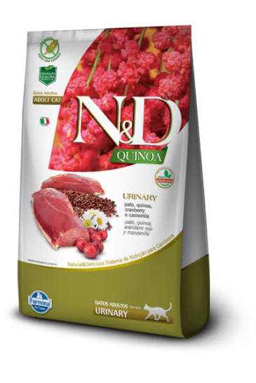 Ração Farmina N&D Quinoa Urinary Pato Para Gatos Adultos 1,5kg