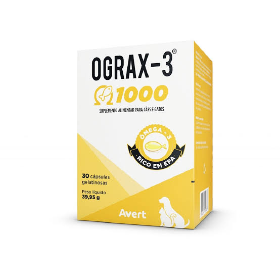 Suplemento Avert Ograx-3 1000 Cães e Gatos 30g C/30 Cápsulas