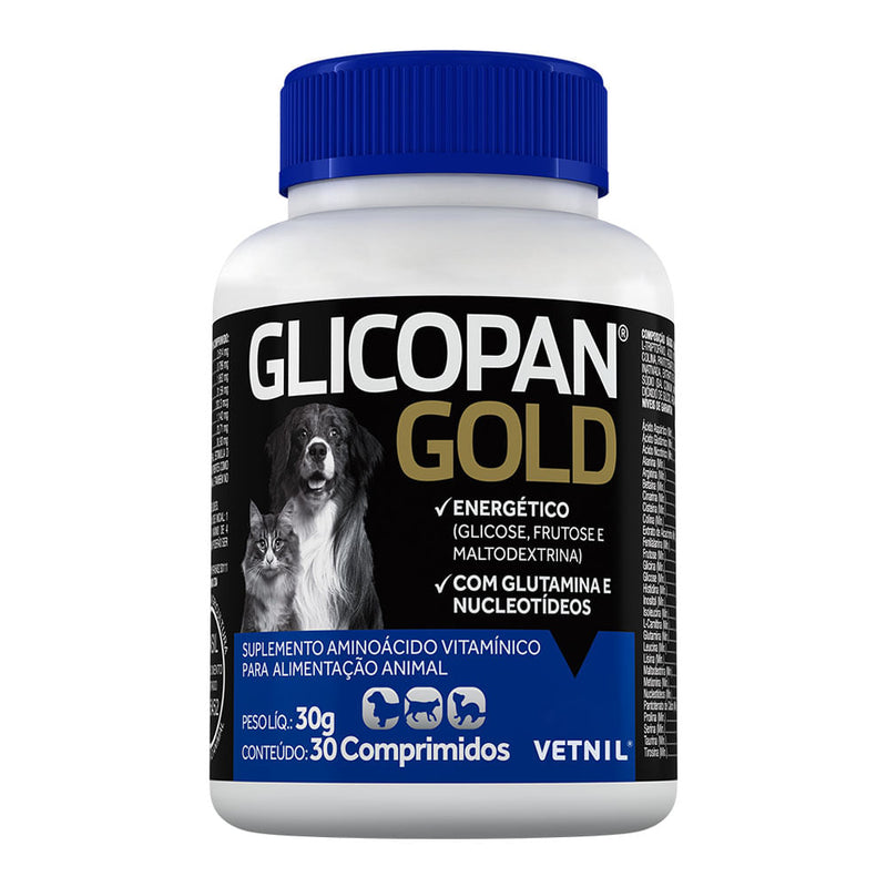 Suplemento Glicopan Gold Vetnil com 30 Comprimidos