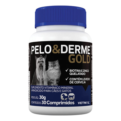 Pelo & Derme Gold Vetnil 30 Comprimidos