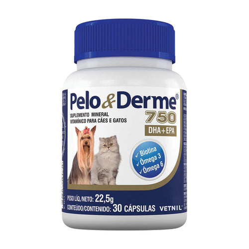 Pelo e Derme 750 30caps