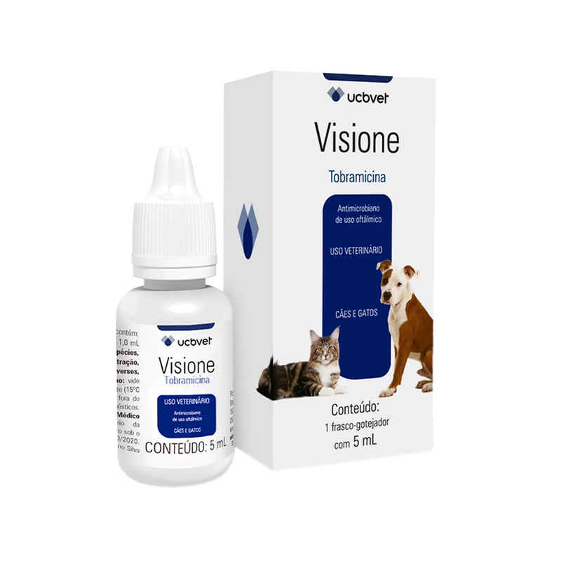 Colírio Visione Tobramicina Ucb Vet 5ml