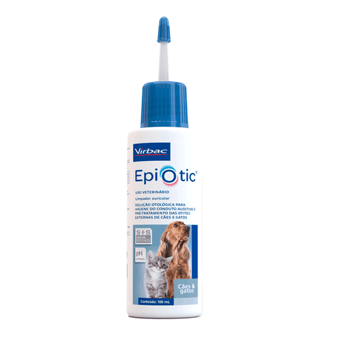 Solução Otológica Epiotic Sis para Cães e Gatos Virbac 100ml