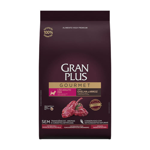 Ração Granplus Gourmet Cães Adultos Mini Sabor Ovelha E Arroz - 3 Kg