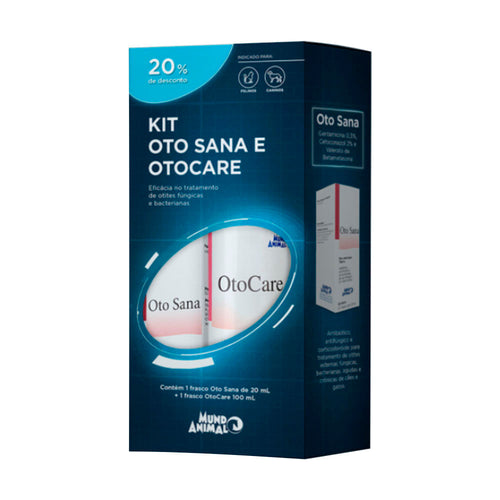 Kit Otológico Syntec Auritec e Cipro Otic para Cães e Gatos Syntec 2unidades