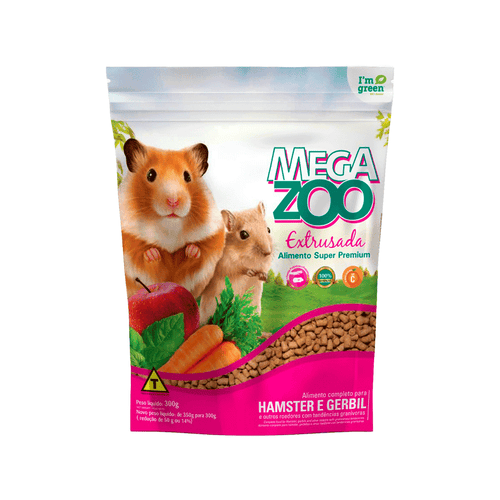 Ração Extrusada Megazoo Para Hamster e Gerbil 300g
