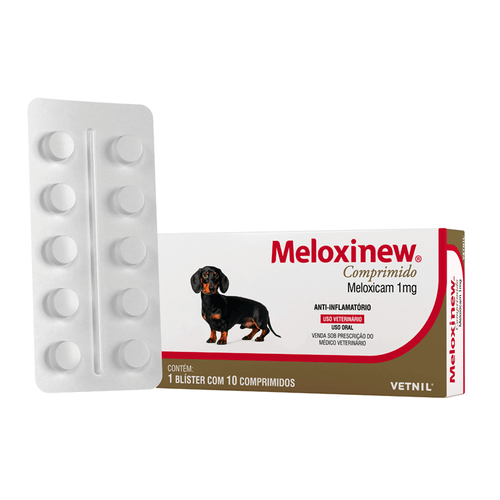 Meloxinew 1mg Vetnil com 10 Comprimidos