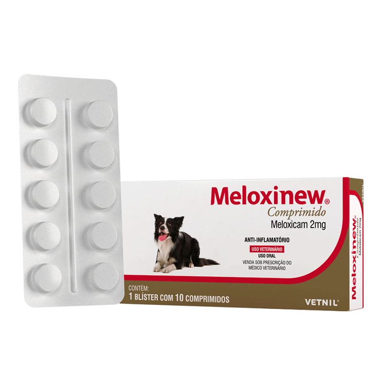Meloxinew 2mg Vetnil com 10 Comprimidos