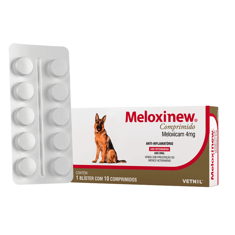 Meloxinew 4mg Vetnil com 10 Comprimidos