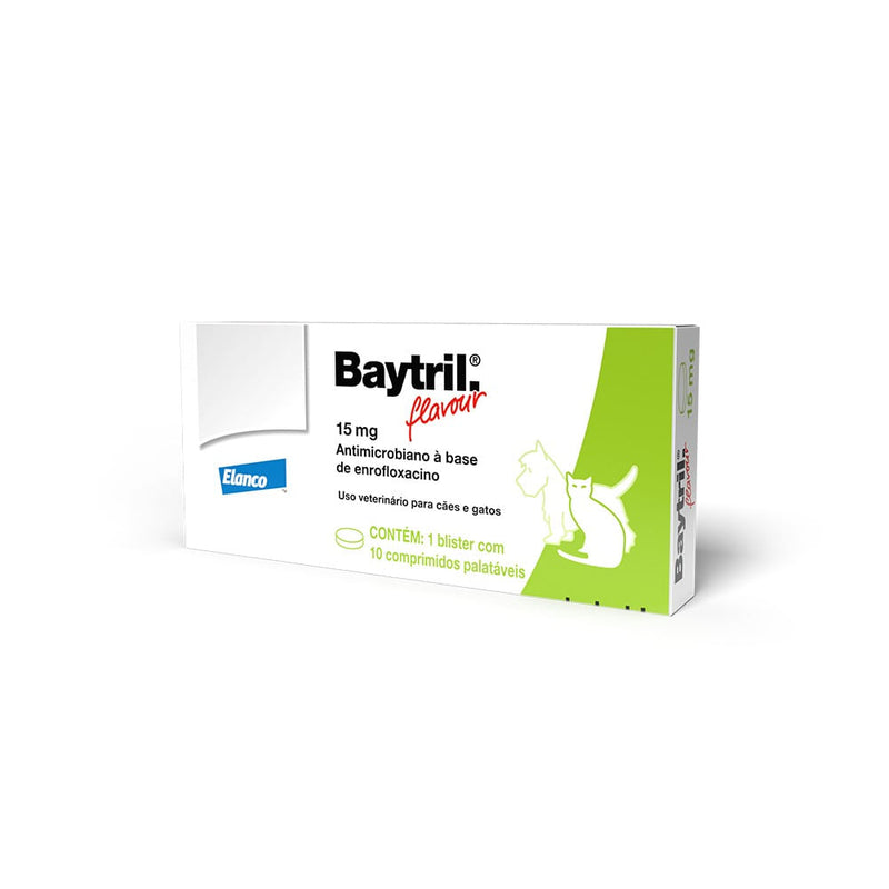Baytril Flavour 15mg 10 Comp - Elanco