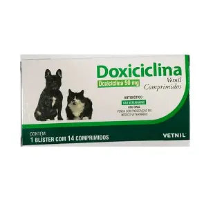 Doxiciclina 50Mg Comprimido Vetnil 14 Comprimidos