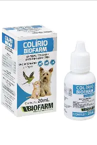 Colírio Biofarm 20ml - Antibacteriano E Anti-inflamatório para Cães E Gatos