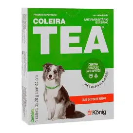 Coleira Antiparasitária Tea Porte Médio Koning