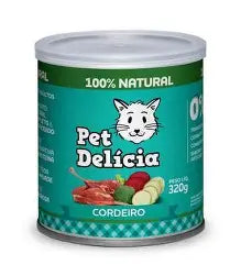 Ração Úmida Pet Delícia Cordeiro com Legumes Para Gatos 320g