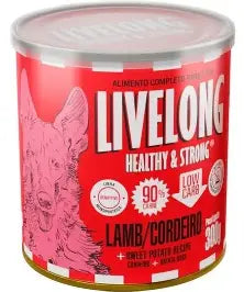 Ração Úmida Livelong Healthy & Strong Sabor Cordeiro Para Cães 300g