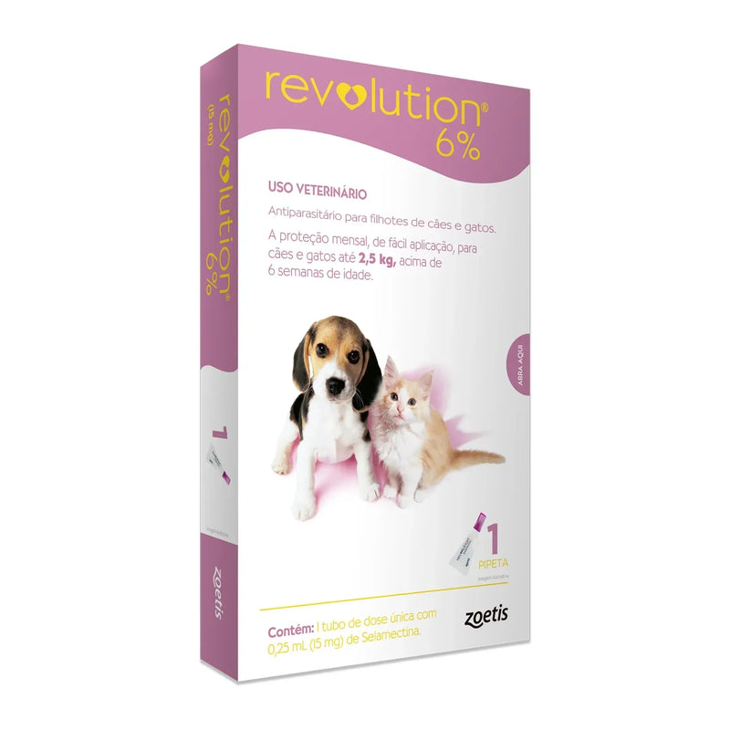 Revolution 6% para Filhotes de Cães e Gatos