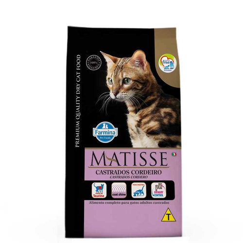 Ração Farmina Matisse Cordeiro Para Gatos Adultos Castrados 800g
