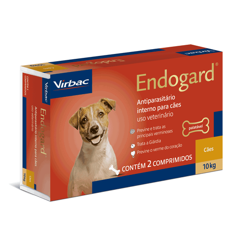 Vermífugo Endogard para Cães até 30kg Virbac Caixa com 2 Comprimidos