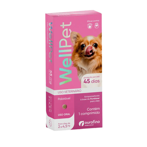 Antipulgas e Carrapatos Wellpet 200 Mg Para Cães 10,1 a 20 Kg