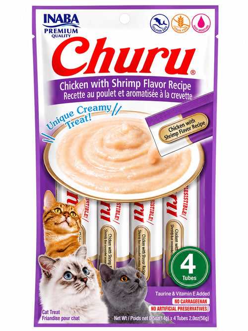 Churu Cat Frango C/ Camarão 14g Unidade Gatos