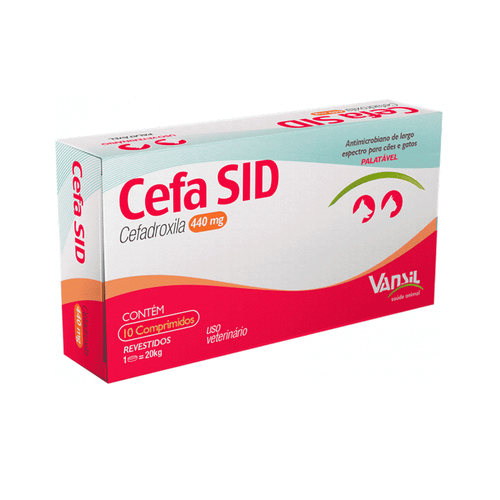 Cefa Sid Para Cães e Gatos 660mg Vansil Com 10cpr