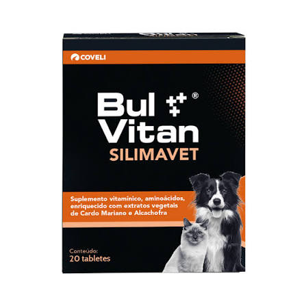 Bulvitan Silimavet para Cães e Gatos Coveli 20 Tabletes