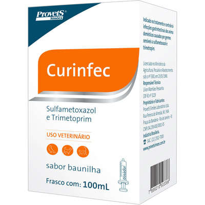 Antibiótico Provets Curinfec para Cães e Gatos 100ml