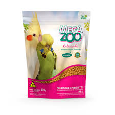 Alimento Extrusado Megazoo Para Calopsita e Periquito 300g Natural