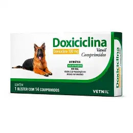 Doxiciclina 100Mg Comprimido Vetnil 14 Comprimidos