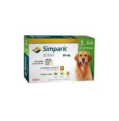 Simparic 80 Mg Para Cães 20,1 a 40 Kg - 1 Comprimido
