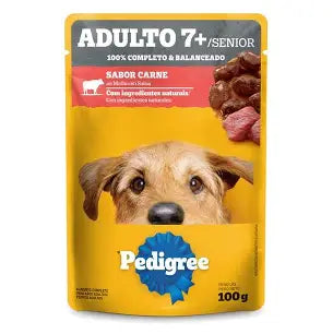 Sachê Pedigree Adultos 7+ Sênior Raças Pequenas Carne 100g