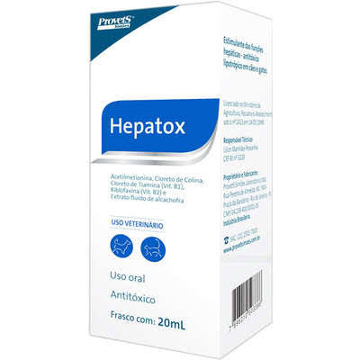 Antitóxico Provets Hepatox P/Cães e Gatos 20ml