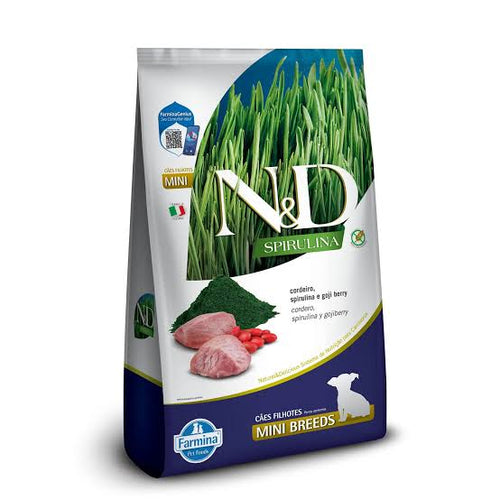 Ração Farmina N&D Spirulina Cordeiro Para Cães Filhotes Raças Pequenas 2kg