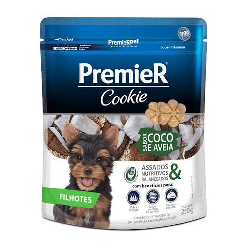 Premier Cookie Cães Filhotes Coco e Aveia Premier 250g