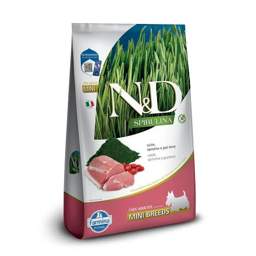 Ração Farmina N&D Spirulina Suíno Para Cães Adultos Raças Pequenas 2kg