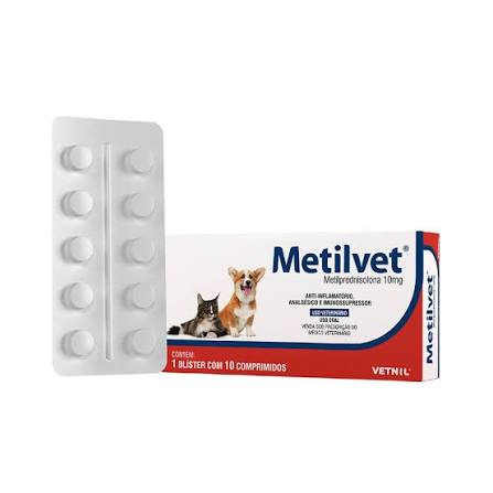 Anti-Inflamatório Para Cães E Gatos Metilvet 5mg Vetnil com 10 Comprimidos