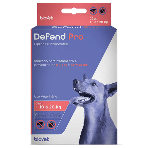 Defend Pro Antipulgas E Carrapatos Para Cães De 11 A 20Kg