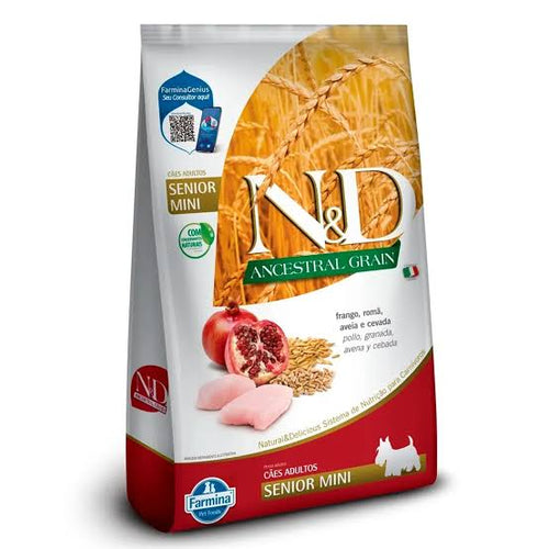 Ração Farmina N&D Ancestral Grain Frango Romã Para Cães Sênior Raças Pequenas 2,5kg