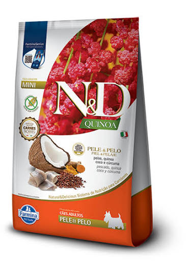Ração Farmina N&D Quinoa Pele E Pelo Peixe Cães Adultos Raças Pequenas 800g