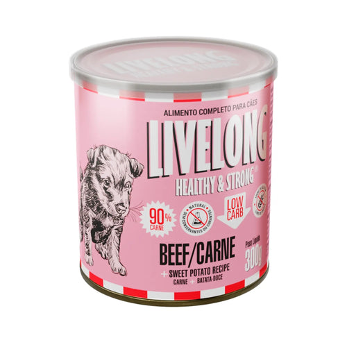 Ração Úmida Livelong Healthy & Strong Sabor Cordeiro Para Cães 300g