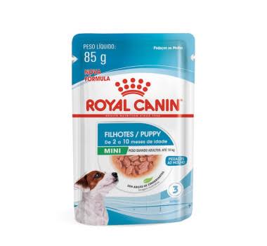Ração Úmida Royal Canin Mini Puppy Para Cães Filhotes de Porte Pequeno Sachê 85g