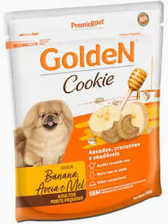 Biscoito Golden Para Cães Adultos Sabor Banana Aveia e Mel Premier Pet 350g