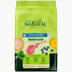 Guabi Natural Cão Adulto Mini e Pequeno Cordeiro e Aveia 2,5kg