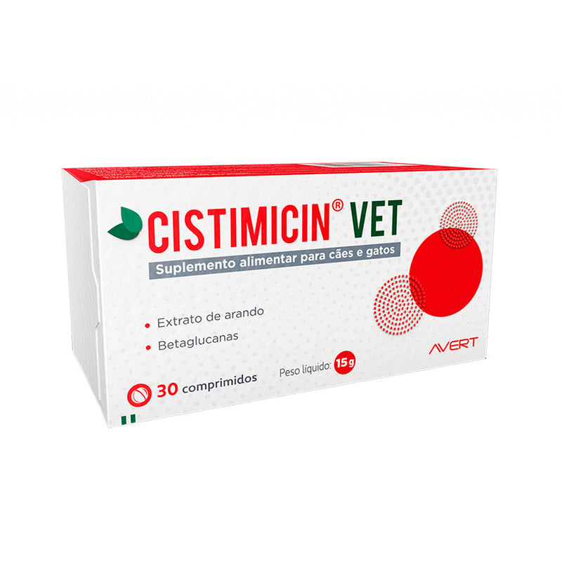 Cistimicin Vet Suplemento Alimentar Para Cães E Gatos 30 Comprimidos