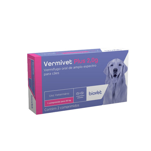 Vermivet Plus 2g Biovet Com 2 Comprimidos